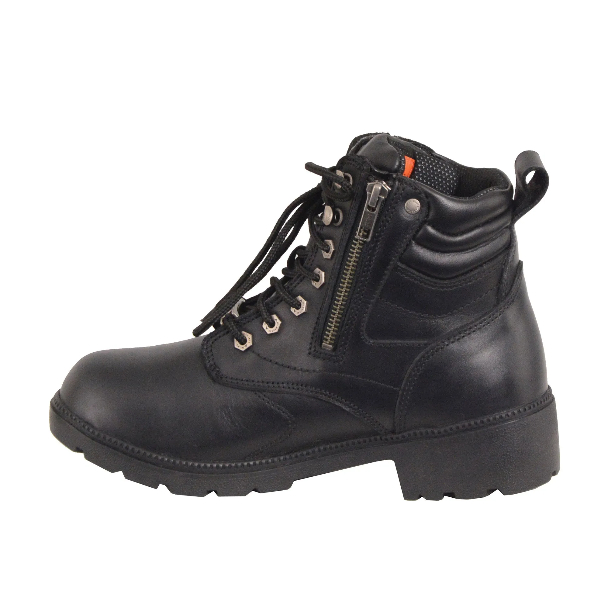 Women's Waterproof Side Zipper Plain Toe Boot